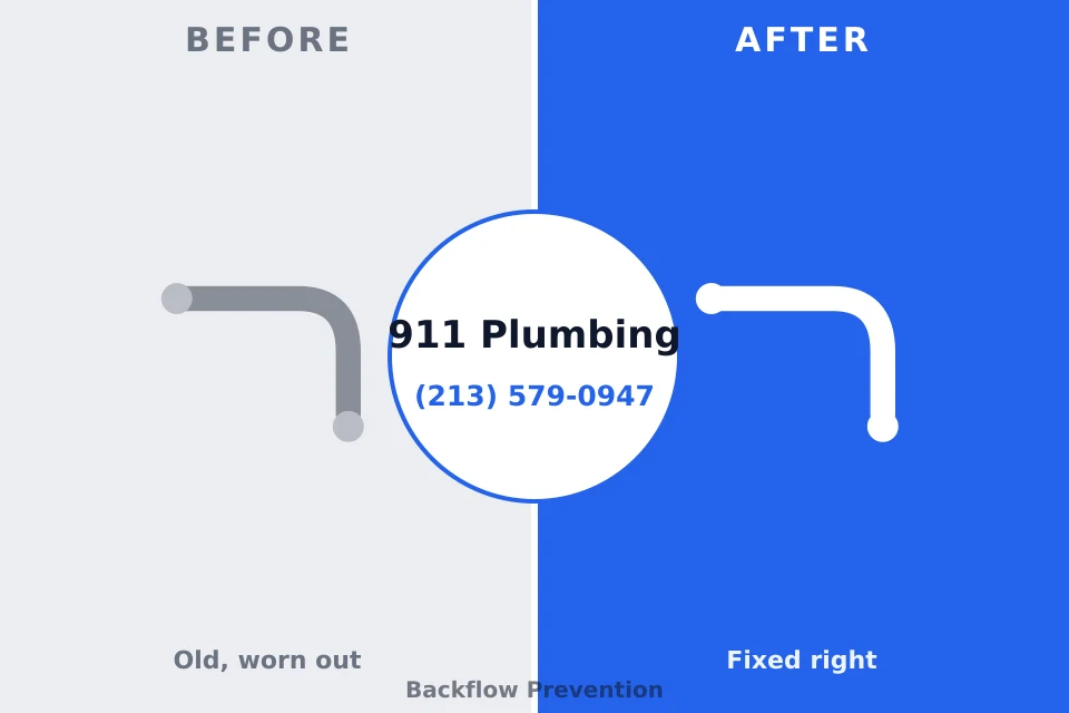 Before and after: plumbing company Lansdowne, PA